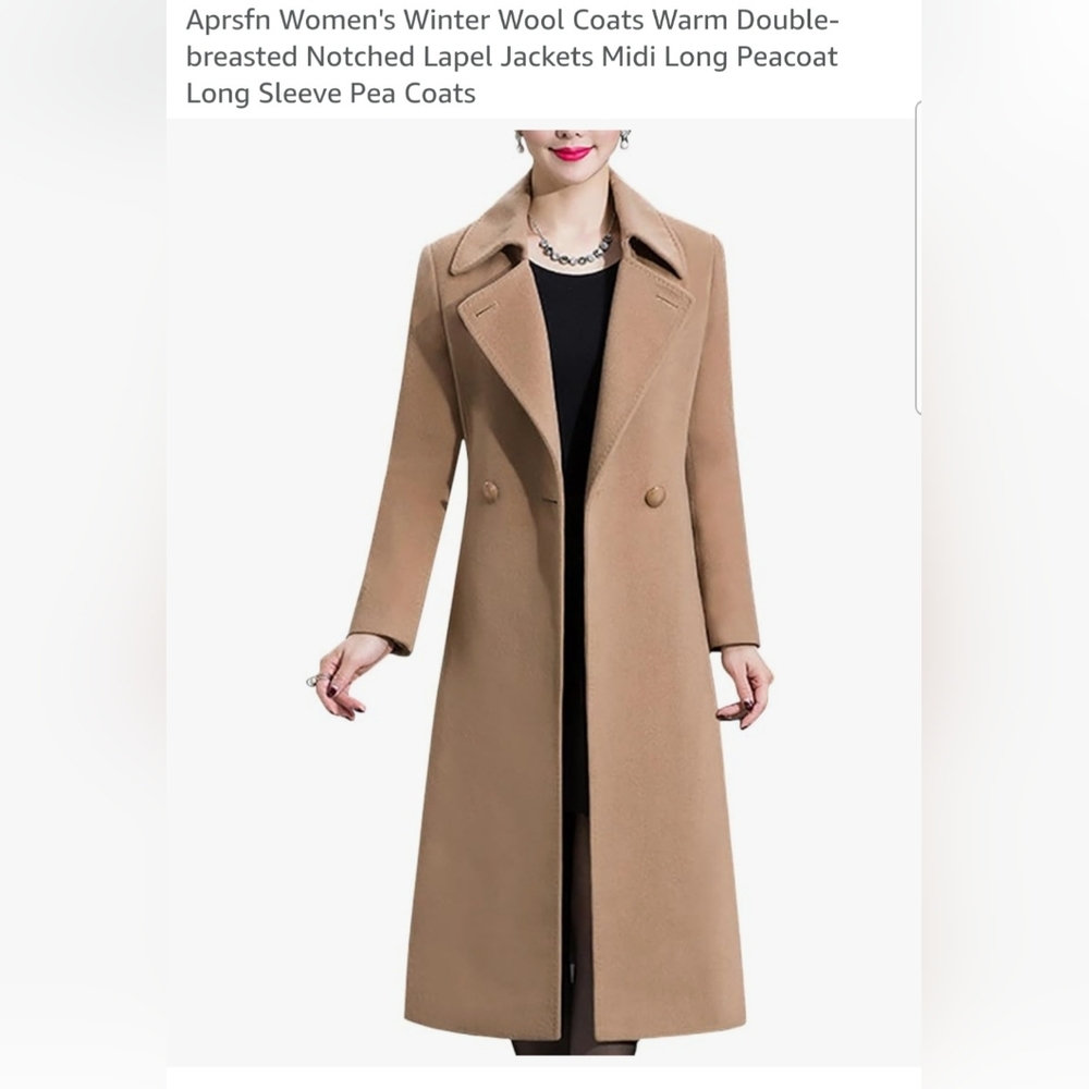 Womens Wool Blend Knee Length Coat
